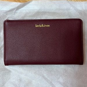 Maroon Graf Lantz vegan leather wallet